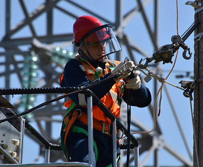 Team installing network hardware